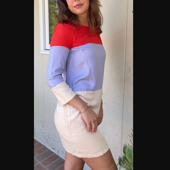Anthropologie Dresses & Skirts - Anthropologie Maeve Colorblock Stripe Shirt Dress 6